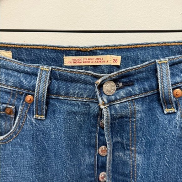 Levi's® Premium RIBCAGE STRAIGHT ANKLE WOMEN'S JEANS size 26 - Picture 6 of 12